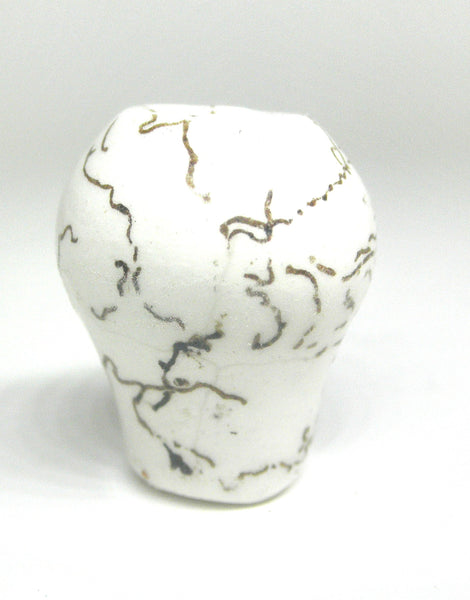 Miniature ceramic small vase with hair decoration - I