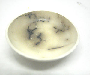 Miniature ceramic bowl with hair decoration. #B