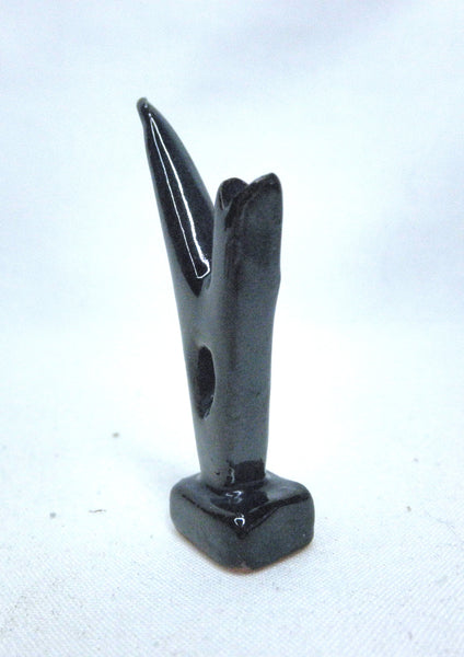 Miniature ceramic sculpture - cat black 1/12th