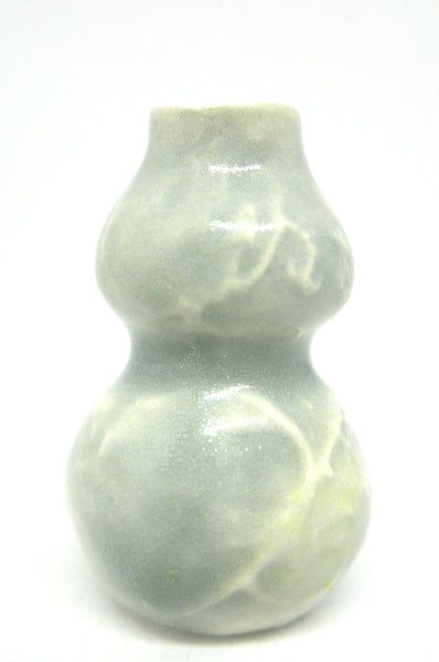 Dollhouse Miniature ceramic celadon gourd vase