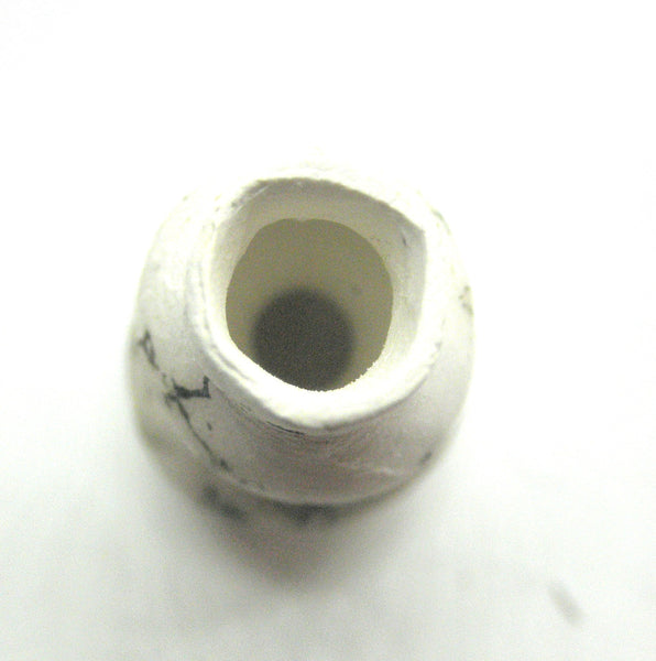 Miniature ceramic small vase with hair decoration - K