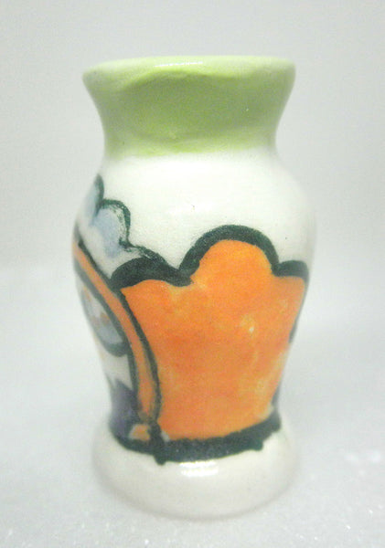 Miniature Clarisse Cliff inspired ceramic big vase