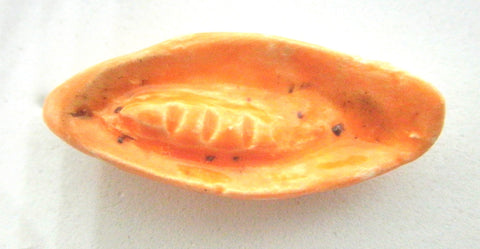 Miniature mid-century elongated ashtray - orange