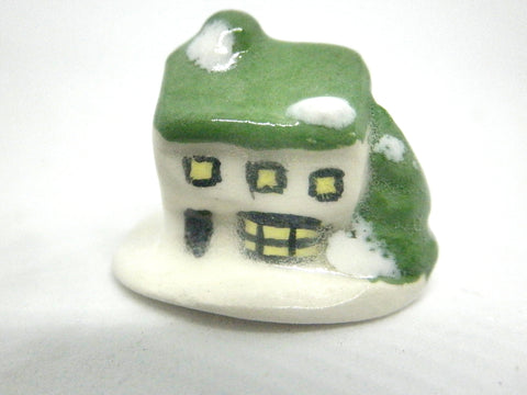 Christmas cottage green