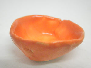 Miniature smallceramic bowl orange