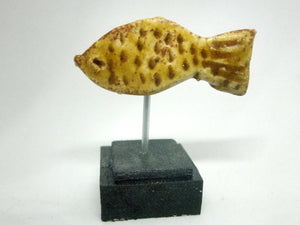 Miniature beach decor brown fish sculpture