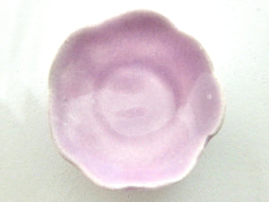 Miniature ceramic bowl lavender