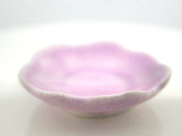 Miniature ceramic bowl lavender