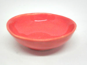 Miniature ceramic bowl red