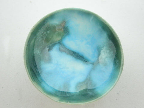 Miniature ceramic bowl emerald green