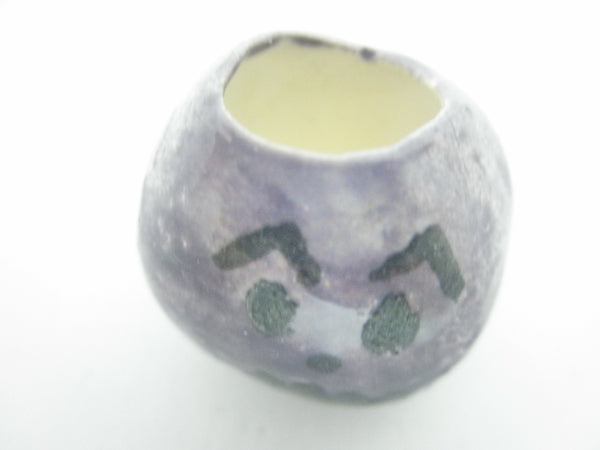 Miniature ceramic Halloween candy dish purple