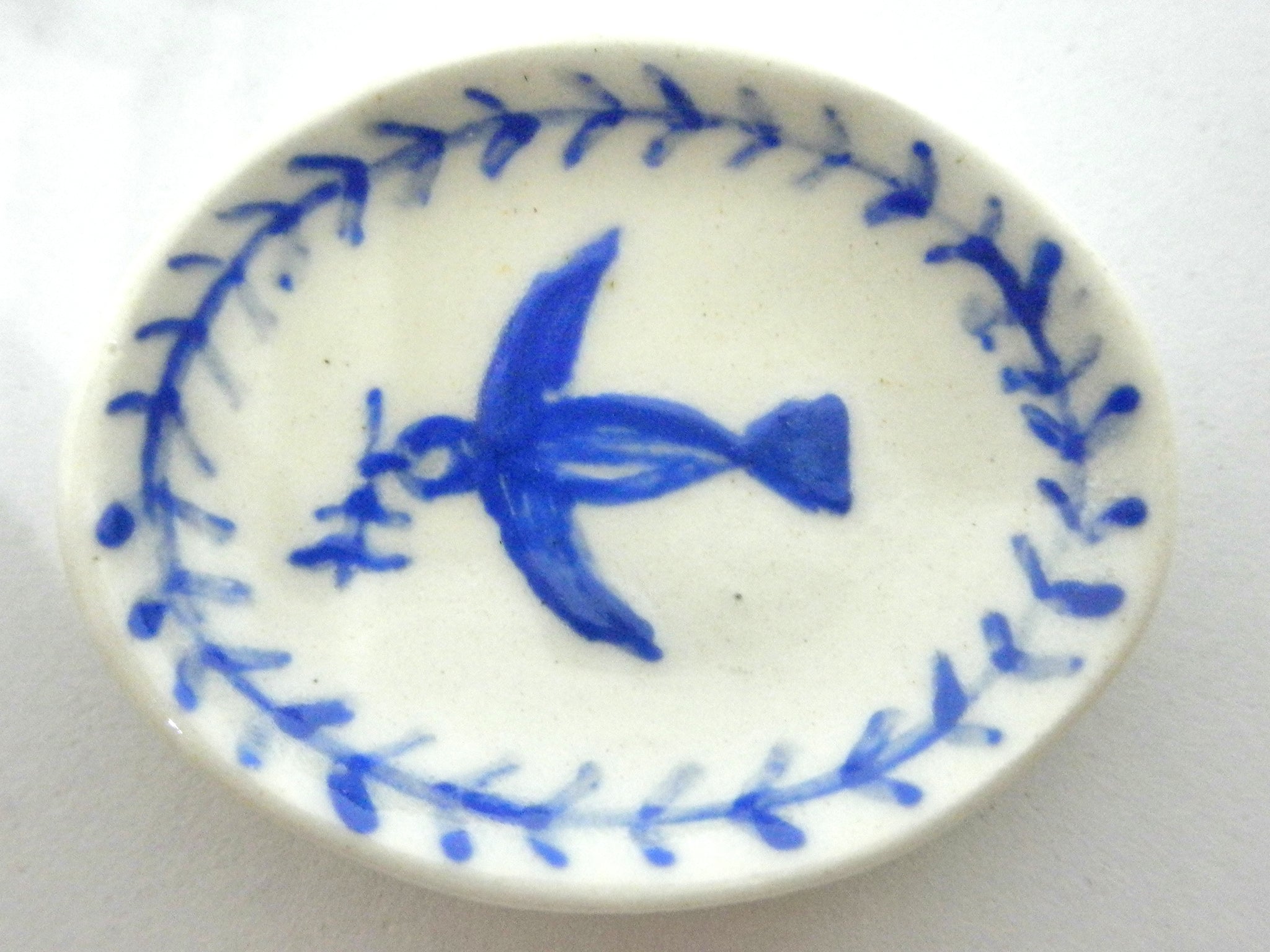 Blue dove miniature 1/12th oval dish