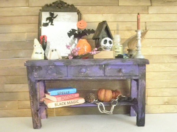 Miniature Halloween sideboard table