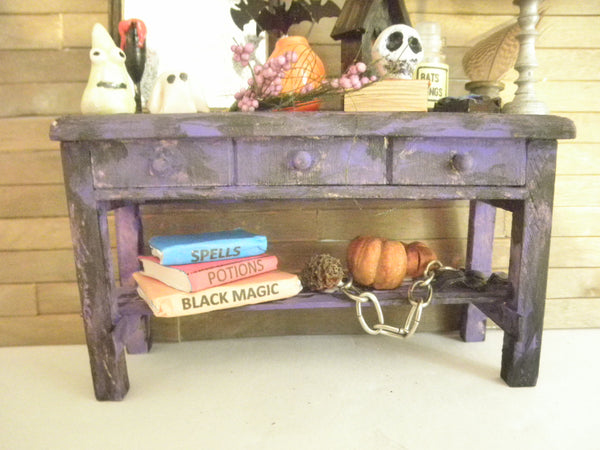 Miniature Halloween sideboard table