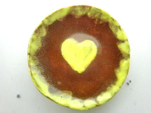 Miniature Pennsylvania slipware plate - heart