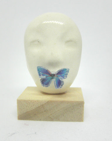 Miniature ceramic sculpture - silence of the lamb