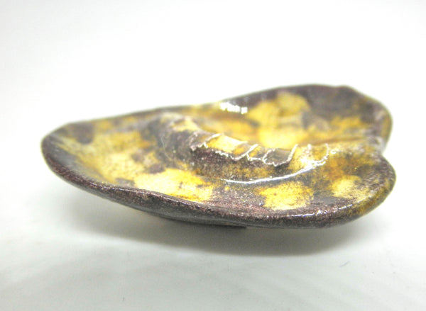 Miniature mid-century long ashtray - Brown varigated