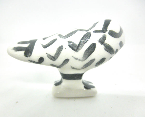 Miniature Picasso inspired ceramic sculpture -  owl B