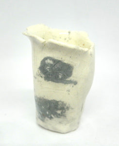 Miniature ceramic artistic vase grey