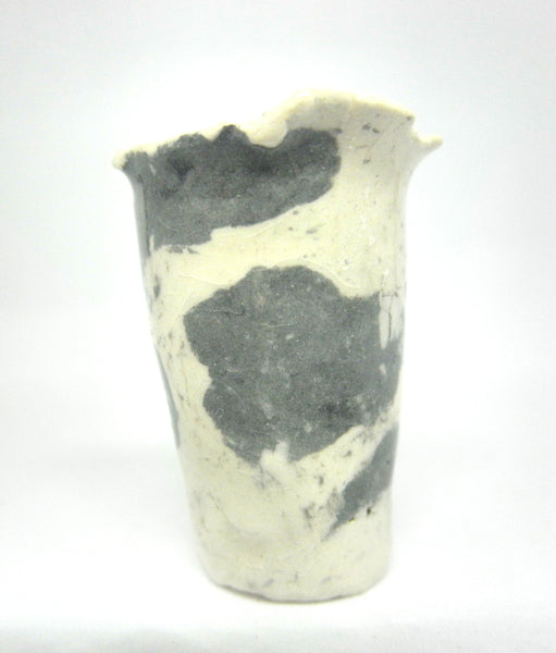 Miniature ceramic artistic vase grey