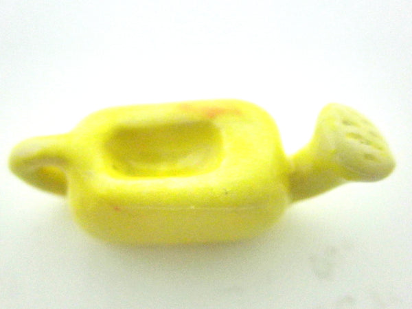 Miniature ceramic watering can - yellow