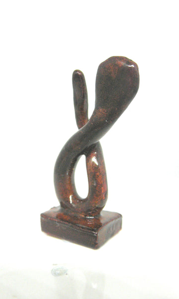 Miniature ceramic figurine modern abstract - snake like