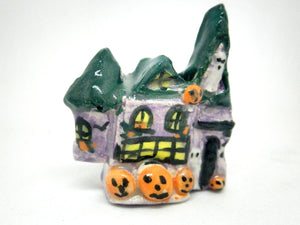 Miniature Ceramic Halloween haunted house #2