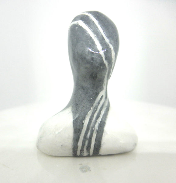 Miniature OOAK Modern sculpture - black and white