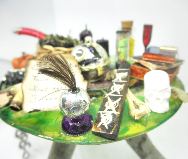 Miniature Halloween witch table #2