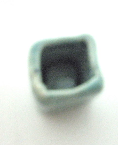 Miniature ceramic planter #2 - Speckled green