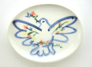 Miniature Picasso inspired ceramic dish - dove