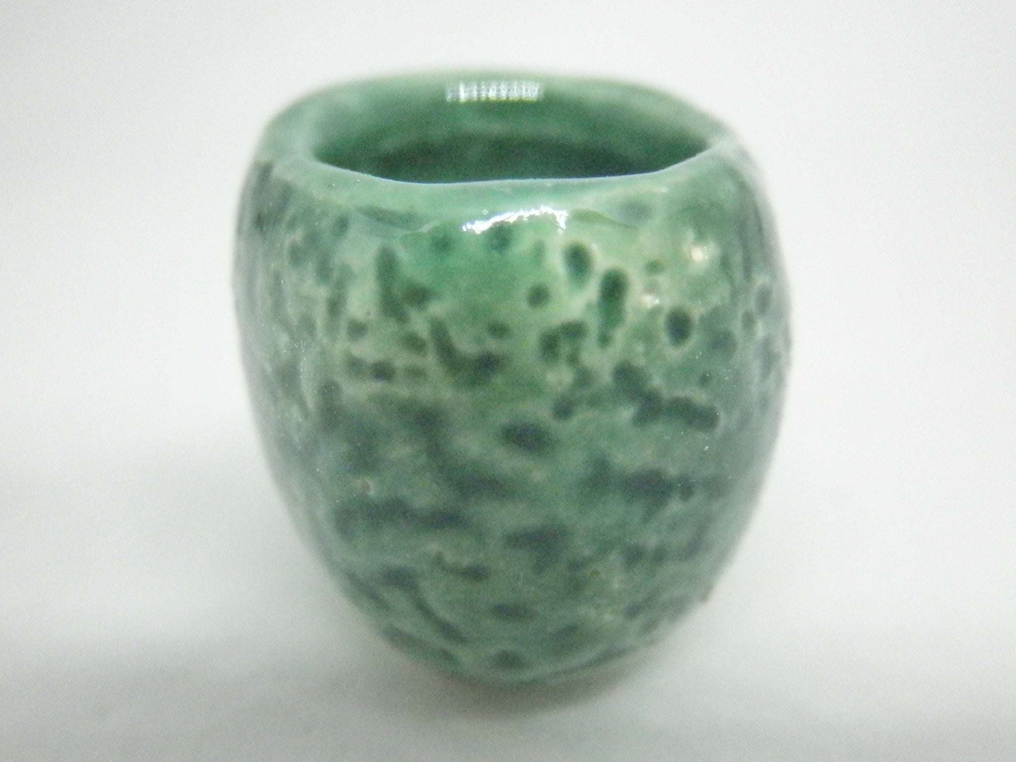 Dollhouse Miniature vase textured green