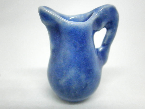 Miniature delicate pitcher saphire blue