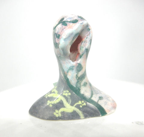 Halloween Ceramic "scream" sculpture