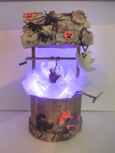 Miniature Halloween evil wishing well