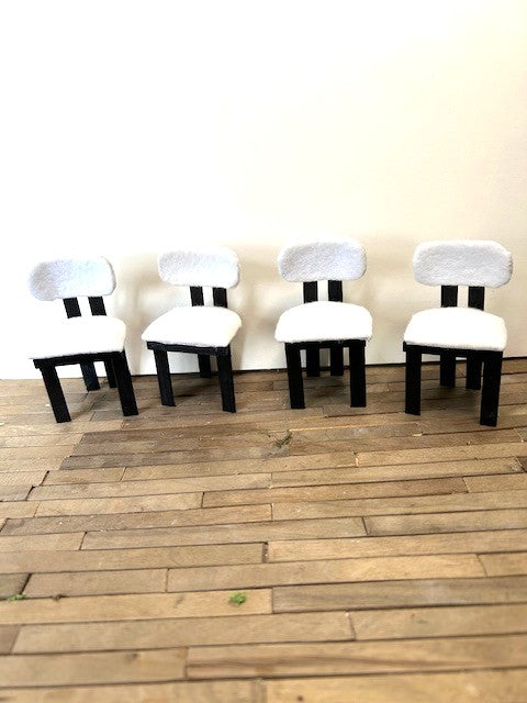 Miniature chairs set of 4 1/12th scale