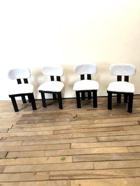Miniature chairs set of 4 1/12th scale