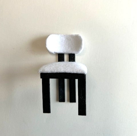 Miniature chairs set of 4 1/12th scale