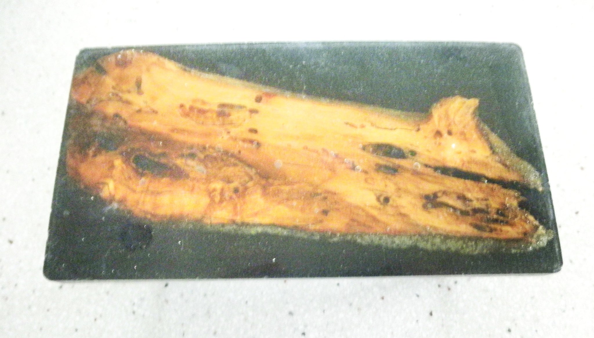 Miniature dining room table black resin and wood 1/12th