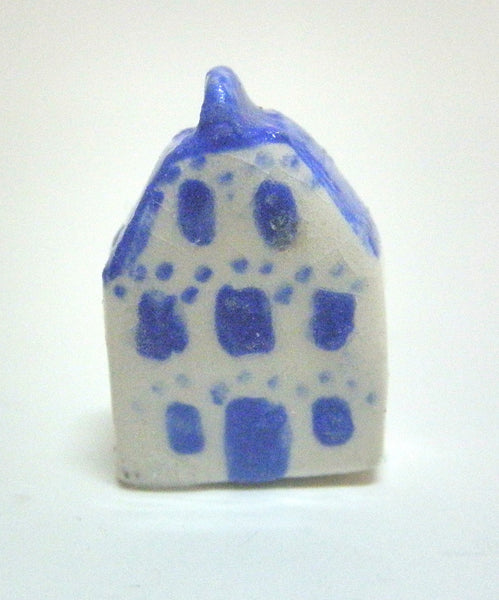 Miniature artist handmade ceramic Dutch cottage B
