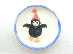 Miniature Christmas plate - Penguin