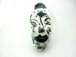 Miniature African art mask- grey