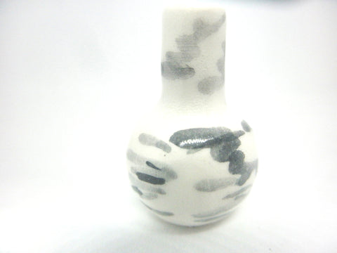 Dollhouse Miniature white and grey vase