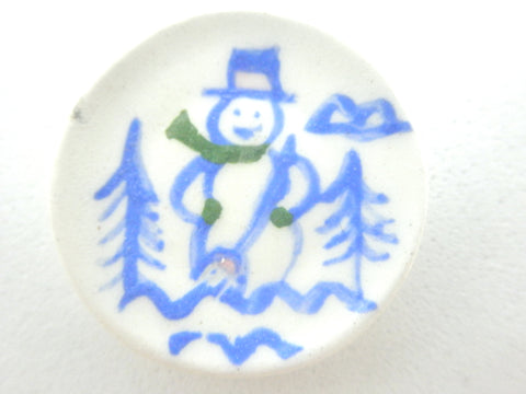 Country Style plate - Snowman