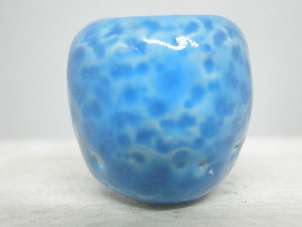 Dollhouse Miniature vase dented Basque blue