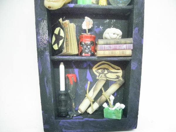 Miniature Halloween coffin shelf