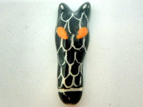 Miniature African art animal mask - dark giraffe