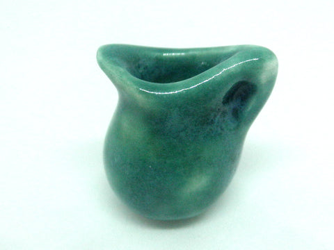Miniature ceramic pitcher turquoise