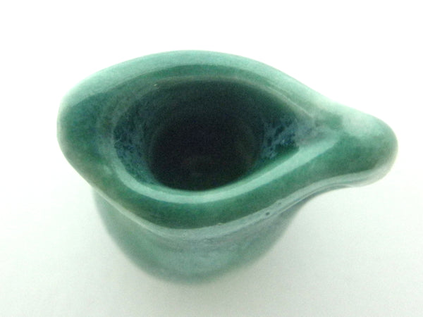 Miniature ceramic pitcher turquoise