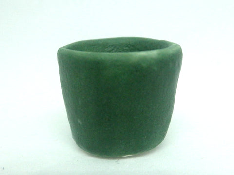 Miniature ceramic planter - matte green